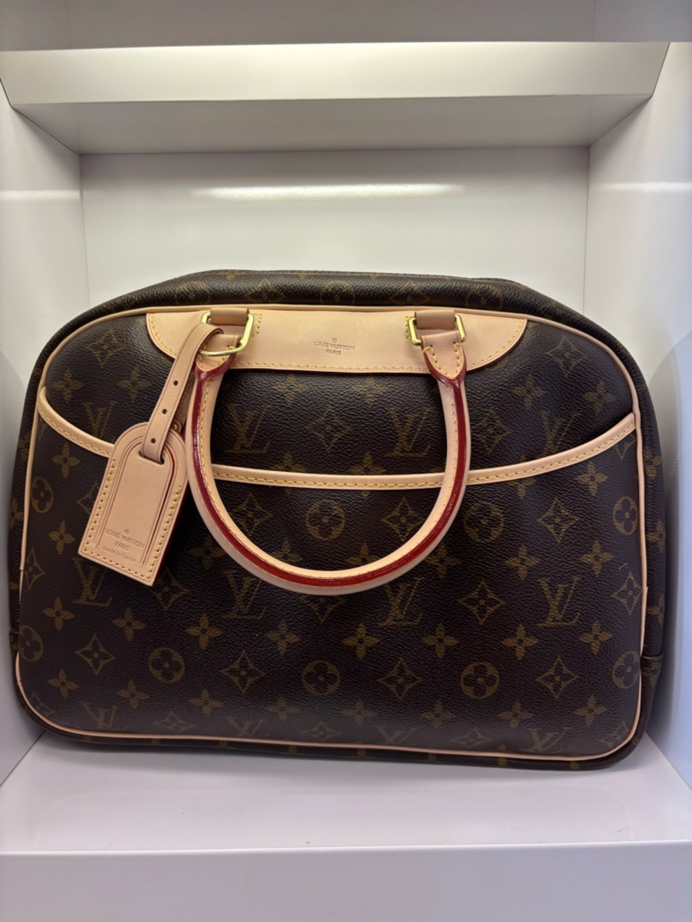 Louis Vuitton Deauville Monogram Canvas Duffel with Vachetta Leather Trim